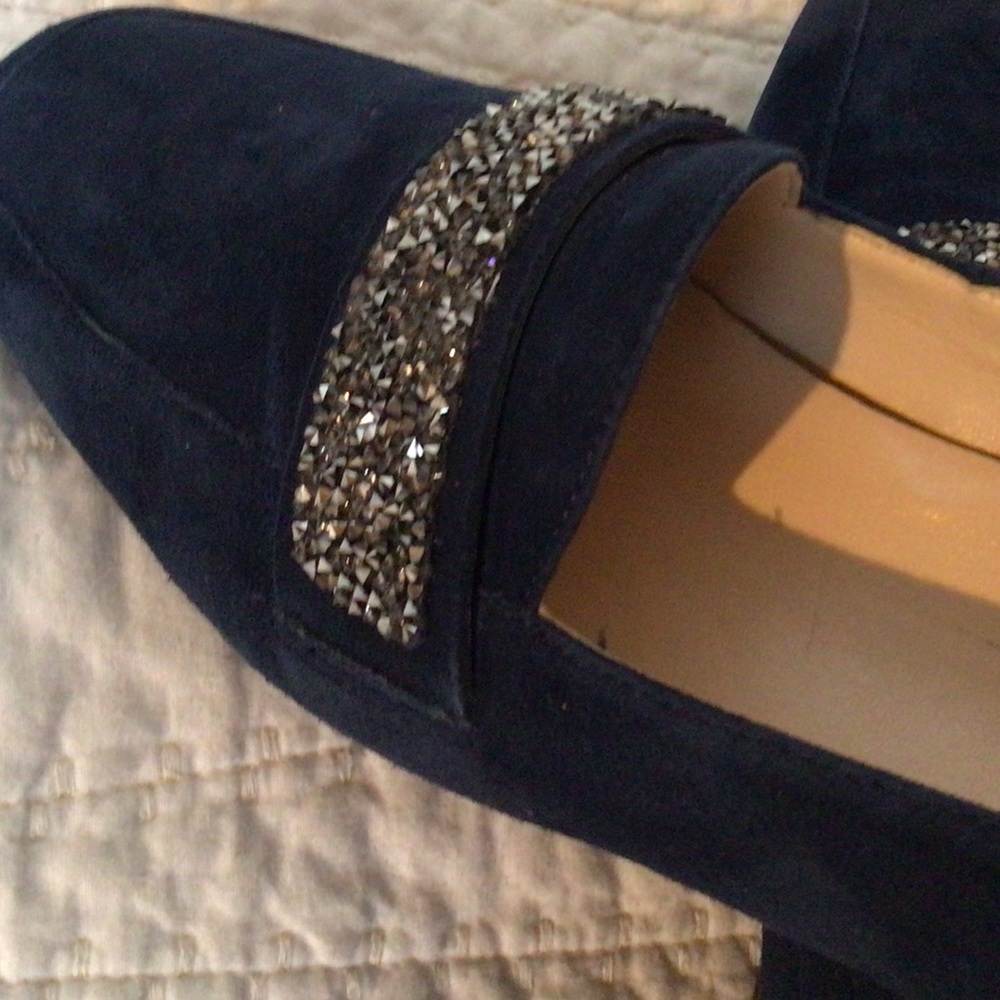 Karl Lagerfeld Shoes Quincey Navy Leather Suede Dress Loafers, 7M - Picture 7 of 8
